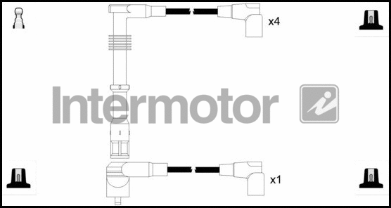 73702 INTERMOTOR Комплект проводов зажигания (фото 1)