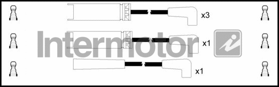 73756 INTERMOTOR Комплект проводов зажигания (фото 1)