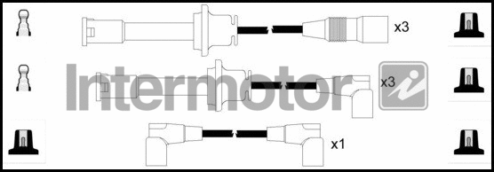 73778 INTERMOTOR Комплект проводов зажигания (фото 1)