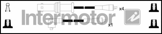 73846 INTERMOTOR Комплект проводов зажигания (фото 1)