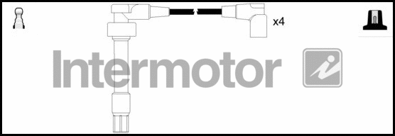 73893 INTERMOTOR Комплект проводов зажигания (фото 1)