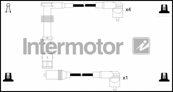 76184 INTERMOTOR Комплект проводов зажигания (фото 1)