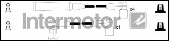 76275 INTERMOTOR Комплект проводов зажигания (фото 1)
