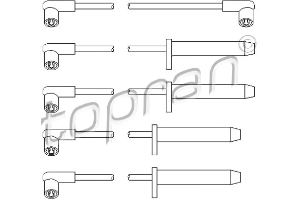 300 705 TOPRAN Комплект проводов зажигания (фото 1)