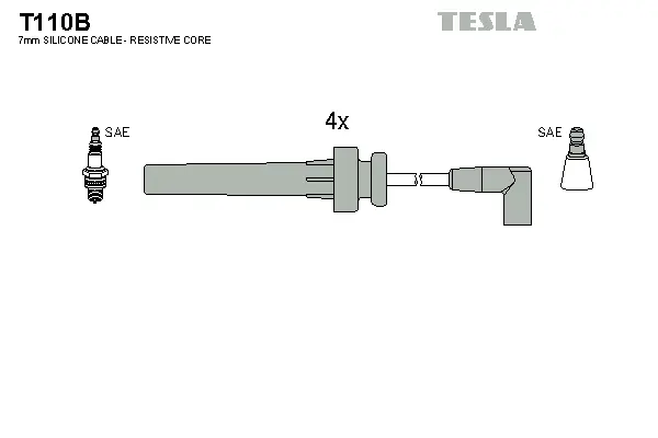T110B TESLA Комплект проводов зажигания (фото 1)