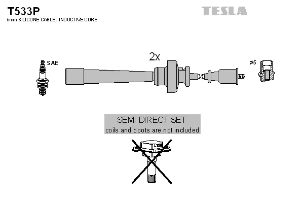 T533P TESLA Комплект проводов зажигания (фото 1)