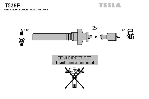 T539P TESLA Комплект проводов зажигания (фото 1)
