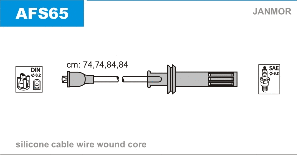 AFS65 JANMOR Комплект проводов зажигания (фото 1)