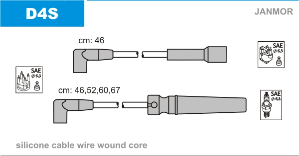 D4S JANMOR Комплект проводов зажигания (фото 1)