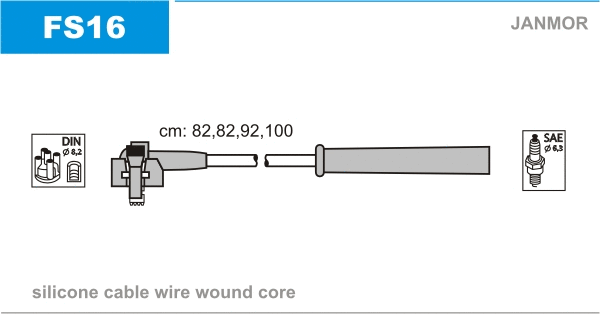 FS16 JANMOR Комплект проводов зажигания (фото 1)