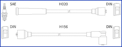 134227 HITACHI/HUCO Комплект проводов зажигания (фото 1)