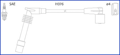 134234 HITACHI/HUCO Комплект проводов зажигания (фото 1)