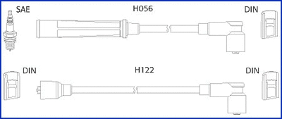 134438 HITACHI/HUCO Комплект проводов зажигания (фото 1)