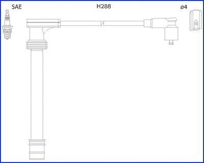 134518 HITACHI/HUCO Комплект проводов зажигания (фото 1)