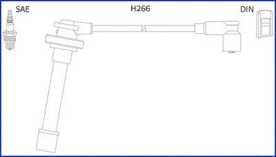 134521 HITACHI/HUCO Комплект проводов зажигания (фото 1)