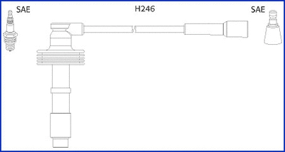 134560 HITACHI/HUCO Комплект проводов зажигания (фото 1)