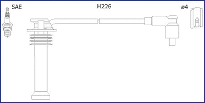134672 HITACHI/HUCO Комплект проводов зажигания (фото 1)