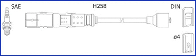 134780 HITACHI/HUCO Комплект проводов зажигания (фото 1)