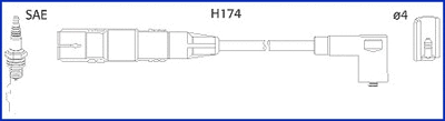 134787 HITACHI/HUCO Комплект проводов зажигания (фото 1)