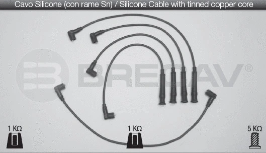 04.506 BRECAV Комплект проводов зажигания (фото 1)