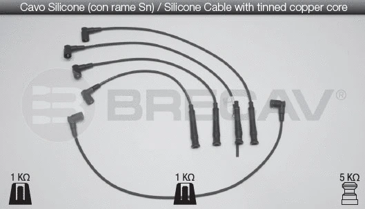 04.508 BRECAV Комплект проводов зажигания (фото 1)