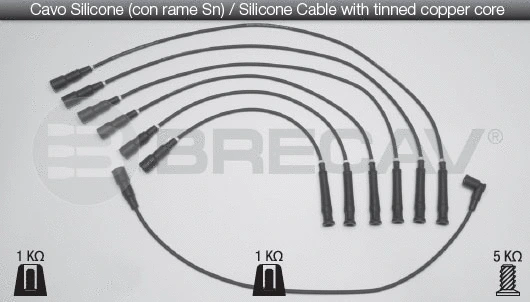 04.519 BRECAV Комплект проводов зажигания (фото 1)