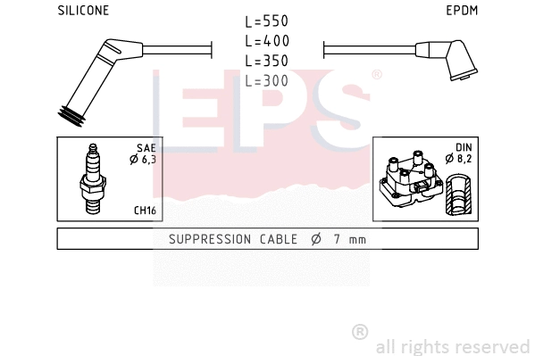 1.499.119 EPS Комплект проводов зажигания (фото 1)
