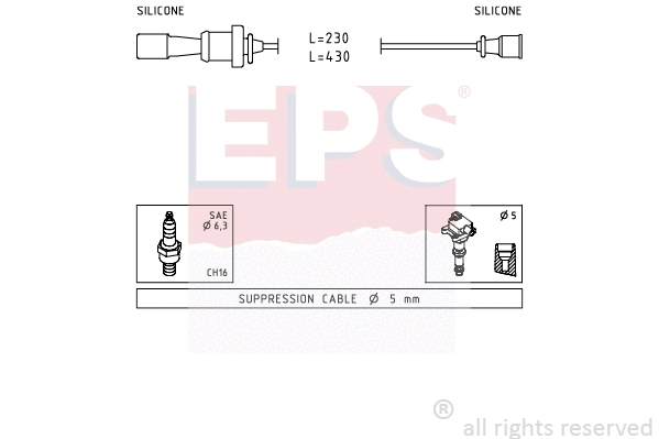 1.499.251 EPS Комплект проводов зажигания (фото 1)