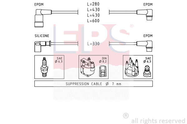 1.500.417 EPS Комплект проводов зажигания (фото 1)