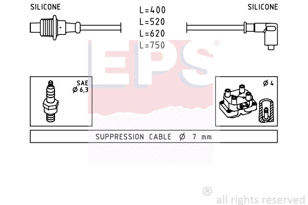 1.500.674 EPS Комплект проводов зажигания (фото 1)