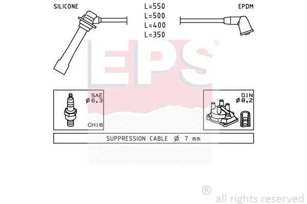 1.501.231 EPS Комплект проводов зажигания (фото 1)