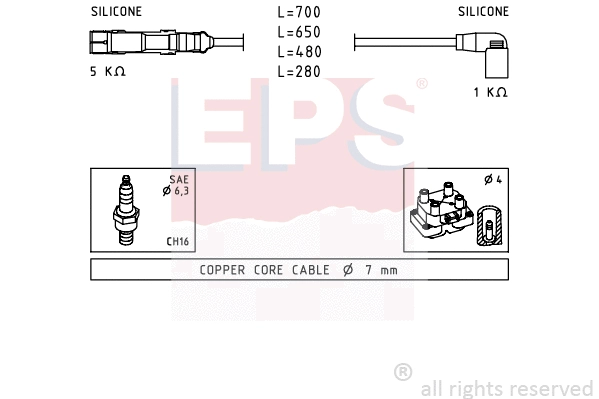 1.501.479 EPS Комплект проводов зажигания (фото 1)