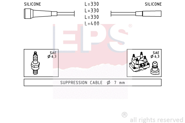 1.501.501 EPS Комплект проводов зажигания (фото 1)