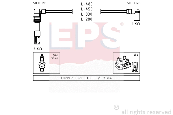 1.501.575 EPS Комплект проводов зажигания (фото 1)