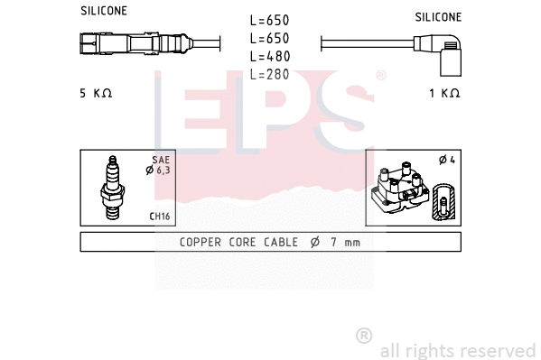 1.501.585 EPS Комплект проводов зажигания (фото 1)