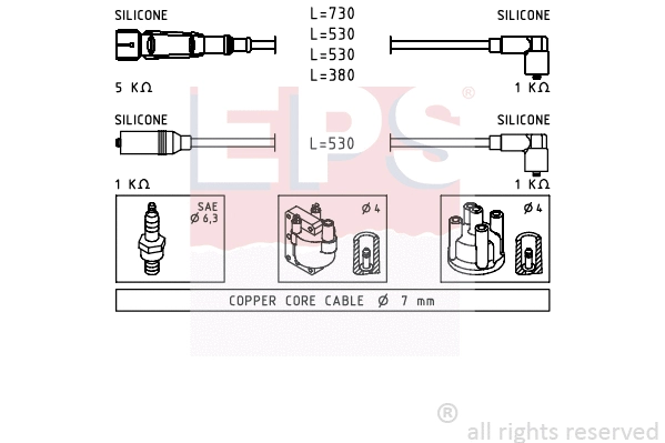 1.501.609 EPS Комплект проводов зажигания (фото 1)