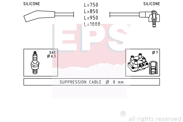 1.501.639 EPS Комплект проводов зажигания (фото 1)