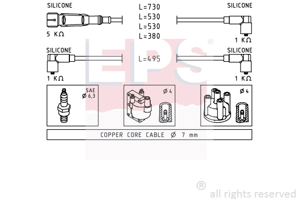 1.501.640 EPS Комплект проводов зажигания (фото 1)