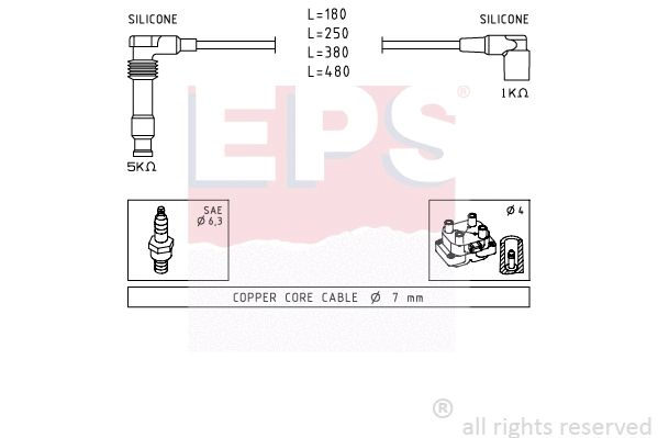 1.501.677 EPS Комплект проводов зажигания (фото 1)