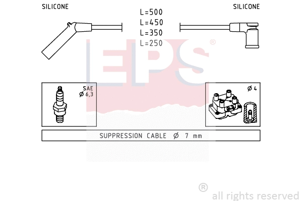 1.501.691 EPS Комплект проводов зажигания (фото 1)