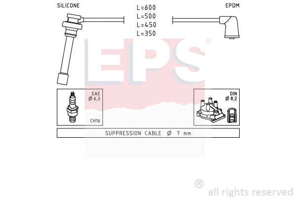 1.501.882 EPS Комплект проводов зажигания (фото 1)