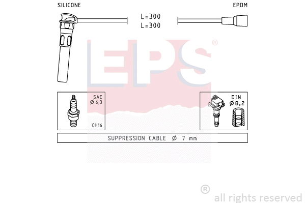 1.501.889 EPS Комплект проводов зажигания (фото 1)