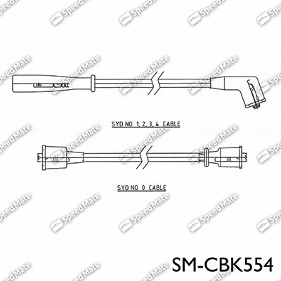 SM-CBK554 SpeedMate Комплект проводов зажигания (фото 1)