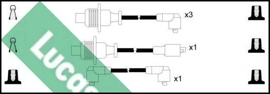 LUC4118 LUCAS Комплект проводов зажигания (фото 1)