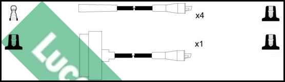 LUC4156 LUCAS Комплект проводов зажигания (фото 1)