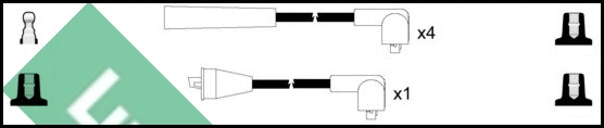 LUC4181 LUCAS Комплект проводов зажигания (фото 1)