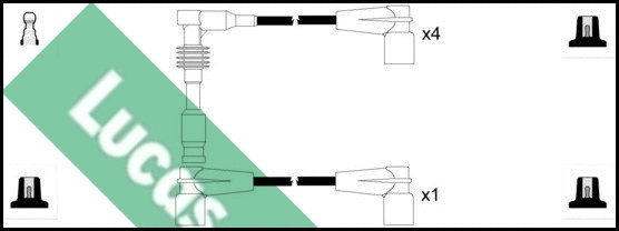 LUC4197 LUCAS Комплект проводов зажигания (фото 1)