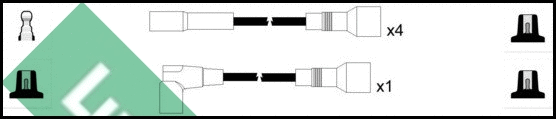 LUC4204 LUCAS Комплект проводов зажигания (фото 1)