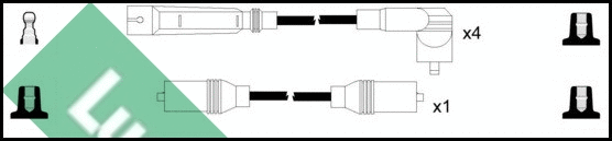LUC4206 LUCAS Комплект проводов зажигания (фото 1)