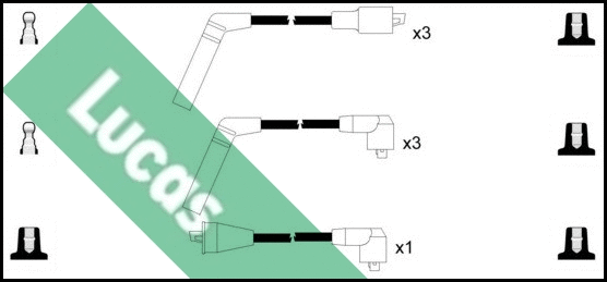 LUC4293 LUCAS Комплект проводов зажигания (фото 1)